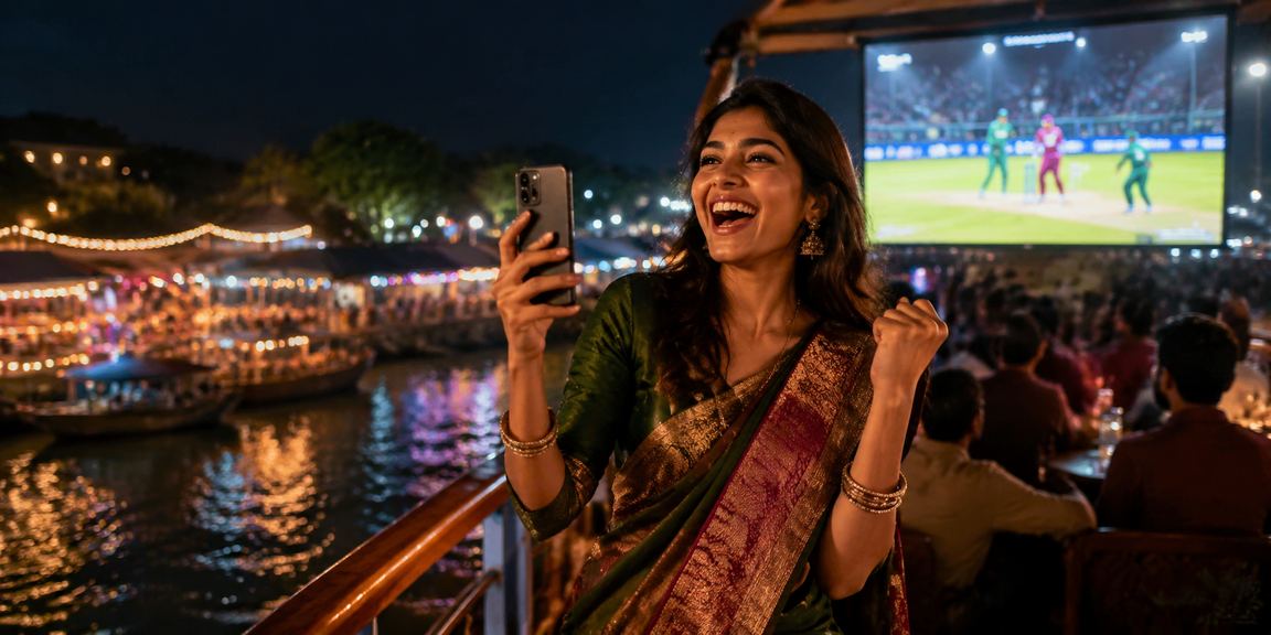 বরিশালের রাতের বাজারে মোবাইল গেমিং-এর ছবি